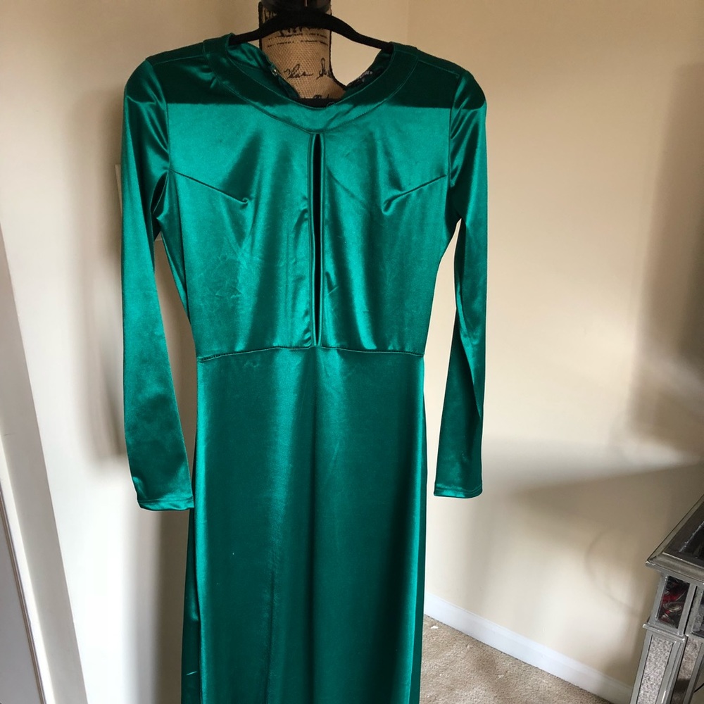 Green evening gown size 10